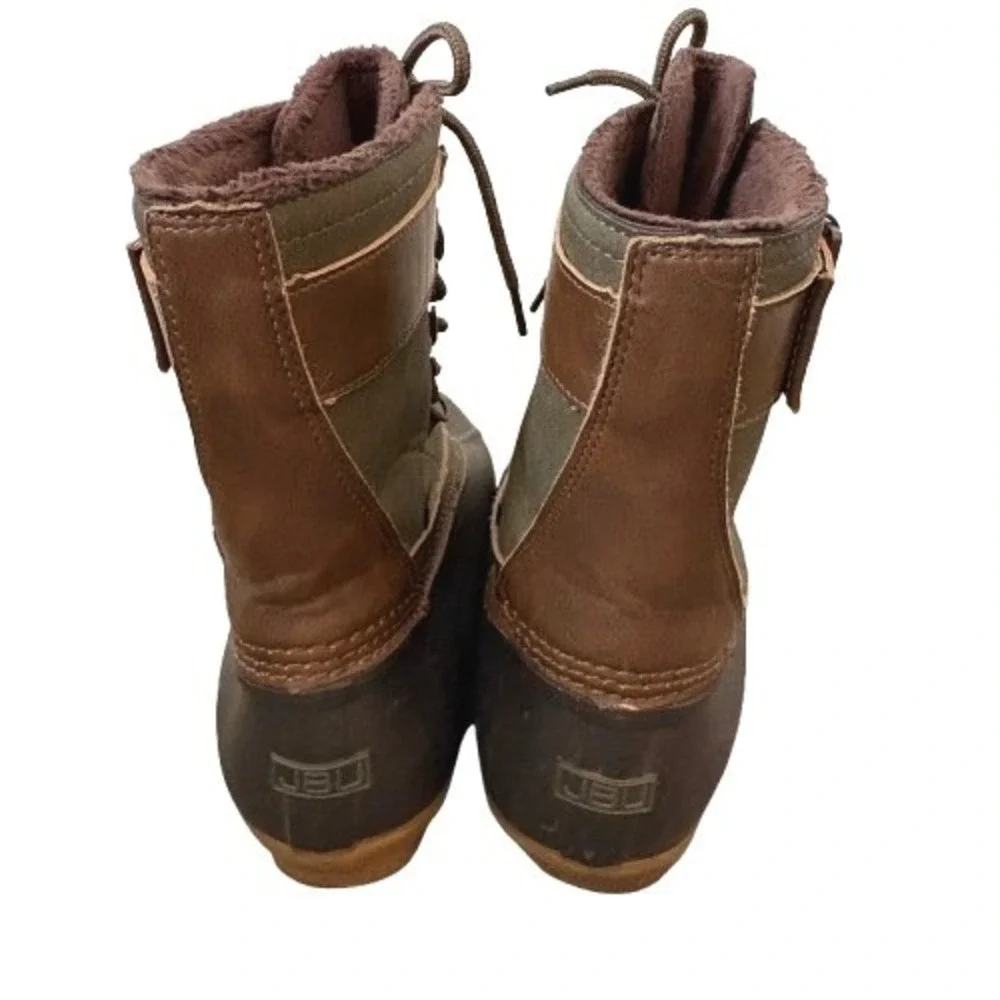 JBU by Jambu Nova Scotia Lace Up Duck Boots Weatherproof‎ Green Brown Size 7